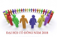 Thẩm định giá VVFC thông báo mời họp Đại hội đồng Cổ đông năm 2018